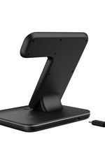 Z5A QI Vertical Magnetic Wireless Charger for Mobile Phones & Apple Watches & AirPods / Samsung Galaxy Buds / Huawei Free Buds, with Touch Ring Light